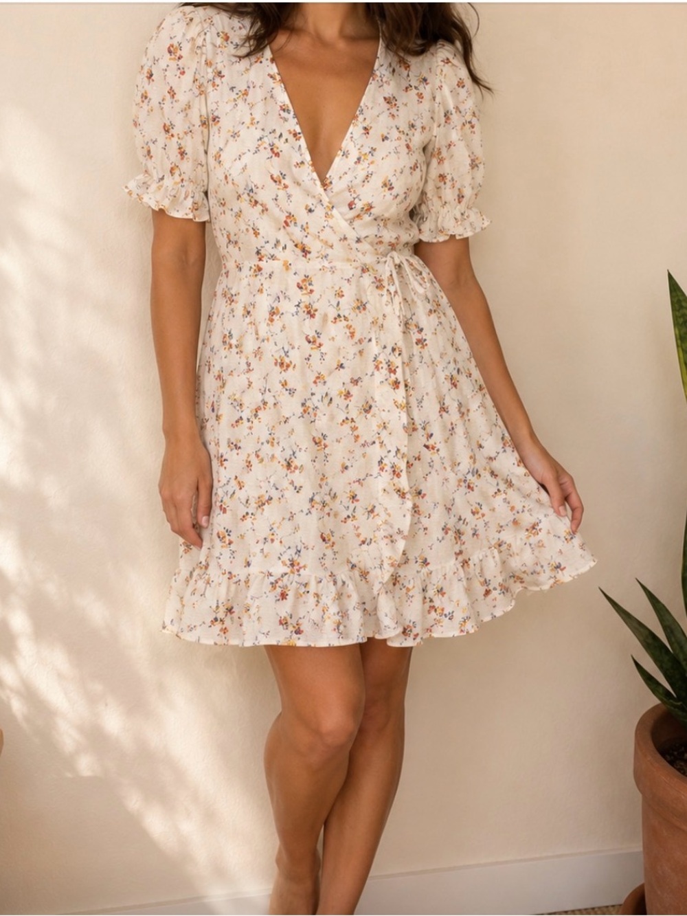 Reformation 100% Linen Floral Dress
